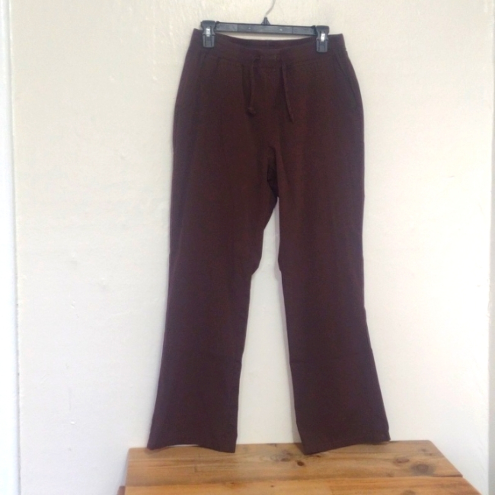 Nu Dimension Vintage Brown Drawstring Waist Wide Leg Pants Size M